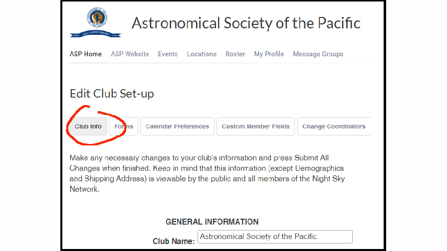 How to Maintain Your Club's NSN Homepage