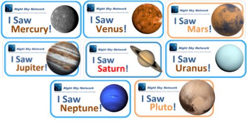 Planets & More Observing Stickers!