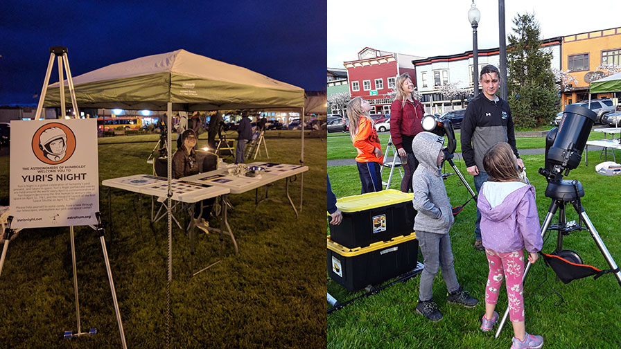photos of astronomers at Yuris night